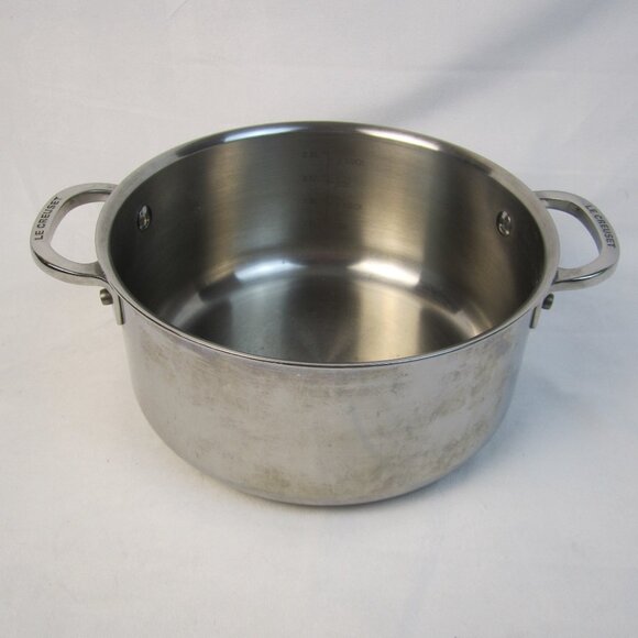 Le Creuset 3L - 8" Stainless Steel Pot - No Lid - Used - Made in Portugal - Picture 1 of 10